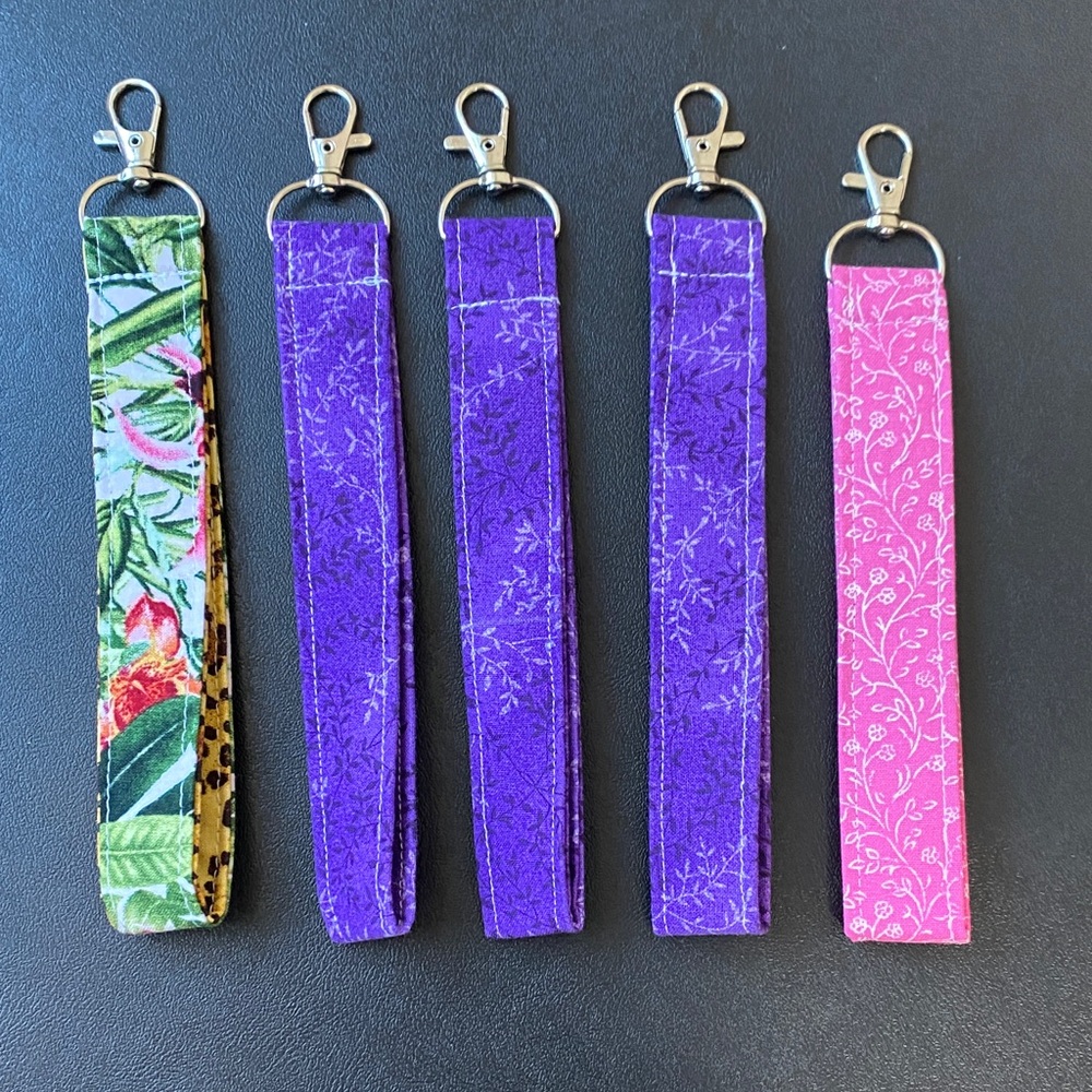 Set of 5 Colorful Keychain Wristlets Set